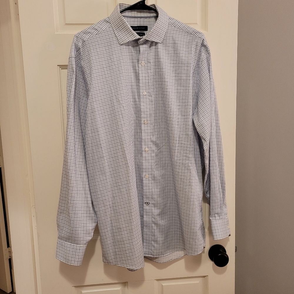 Tommy Hilfiger THFlex Supima Regular Fit Stretch Button Down, Size L, 16.5